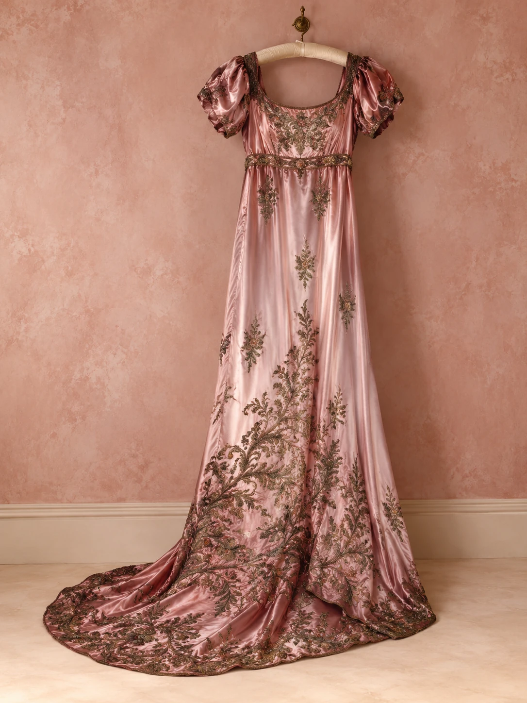Costume rose et broderies du carnet de Céline